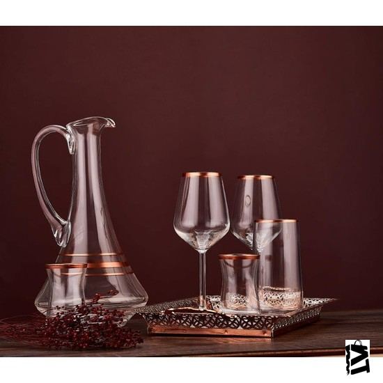 Neva N2688 Bakır Basic 12 Kişilik Cam Sofra Seti - Elden Taksitle Sözleşmeli Senetli Alışveriş