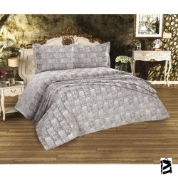 Cotton House Dora Çift Kişilik Gri Yatak Örtüsü