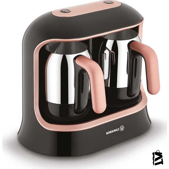 Korkmaz A861-02 Kahvekolik Twin Rose Gold/siyah Türk Kahve Makinesi - Elden Taksitle Sözleşmeli Senetli Alışveriş