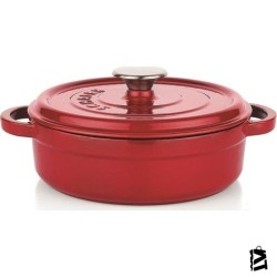 Schafer Guss Chef Demir Döküm 28 cm Karnıyarık Tencere Kırmızı