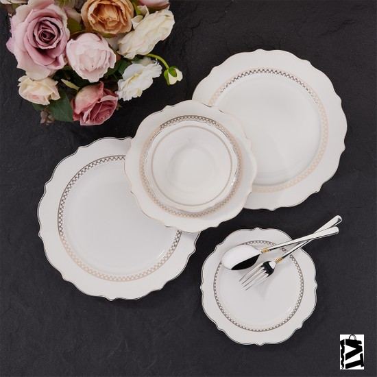 Korkmaz Eliza Collection 60 Parça Yemek Takımı A8242 - Elden Taksitle Sözleşmeli Senetli Alışveriş