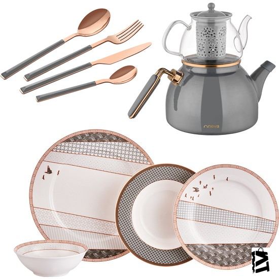 Neva N2938 Grizay Koro 3 öğün 1 Set - Elden Taksitle Sözleşmeli Senetli Alışveriş