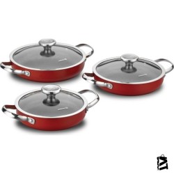 Korkmaz A1256 Zeta 6 Parça Omlet Takım Kırmızı