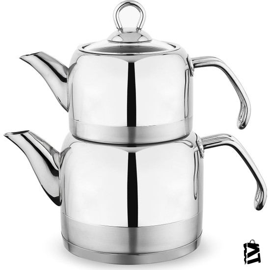 Schafer Ada Metal çaydanlık Tkm.(küçük)-4 Prç-inox - Elden Taksitle Sözleşmeli Senetli Alışveriş