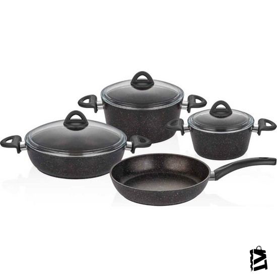 Neva N3013 Bitter Mercek 7 Parça Granit Set - Elden Taksitle Sözleşmeli Senetli Alışveriş