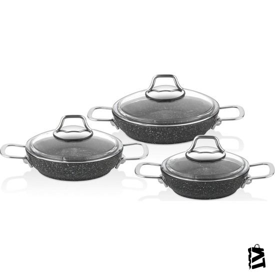 Falez Black Line 6 Parça Mini Sahan Seti - Elden Taksitle Sözleşmeli Senetli Alışveriş