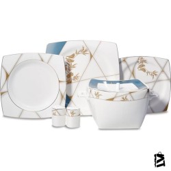 Korkmaz Bone Selection 60 Parça Kare Yemek Takımı