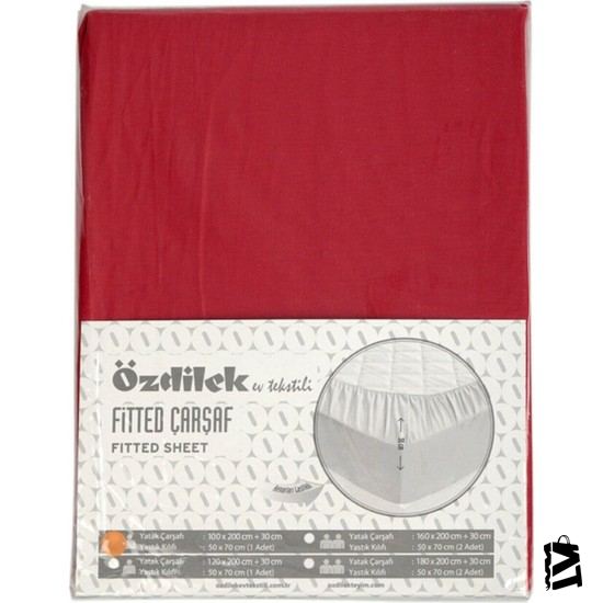 özdilek çarşaf Fit. Yst. Rf Kırmızı Trendy 100 X 200 Cm - Elden Taksitle Sözleşmeli Senetli Alışveriş