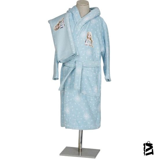 Özdilek Frozen Snow Queen Disney Lisanslı Çocuk Havlu Bornoz Seti 5/6 Yaş
