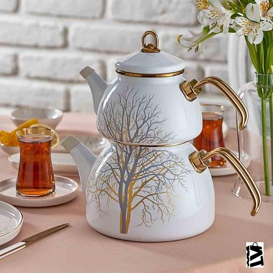 Neva çınar Naturel Emaye Demlik Seti-n3236