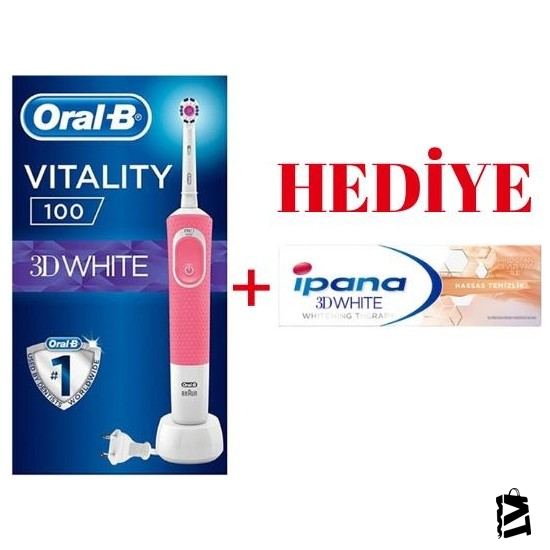 Oral-b Vitality 100 3d White Pembe şarjlı Diş Fırçası - Elden Taksitle Sözleşmeli Senetli Alışveriş