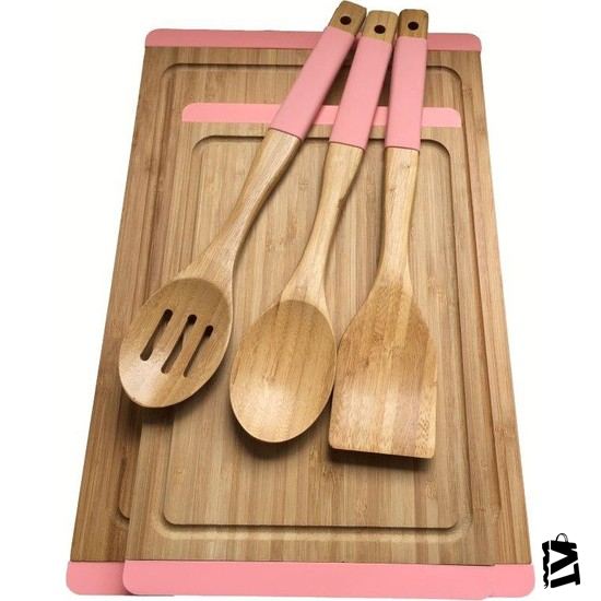 Neva N2326 Sweet Bambu Pembe Mutfak Seti - Elden Taksitle Sözleşmeli Senetli Alışveriş