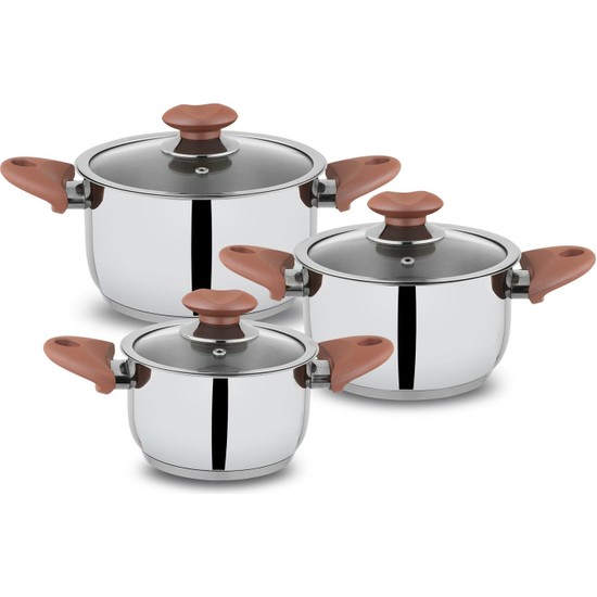 Schafer Testa Mini çelik Tencere Seti -6 Parça-gul. - Elden Taksitle Sözleşmeli Senetli Alışveriş